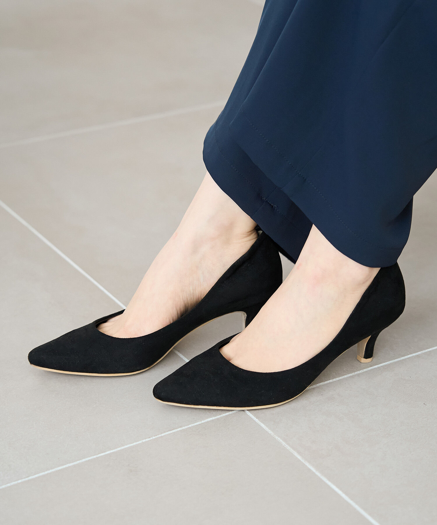 ROPE PICNIC PASSAGE「リサイクルフェイクスエードプレーンパンプス」|パンプス|