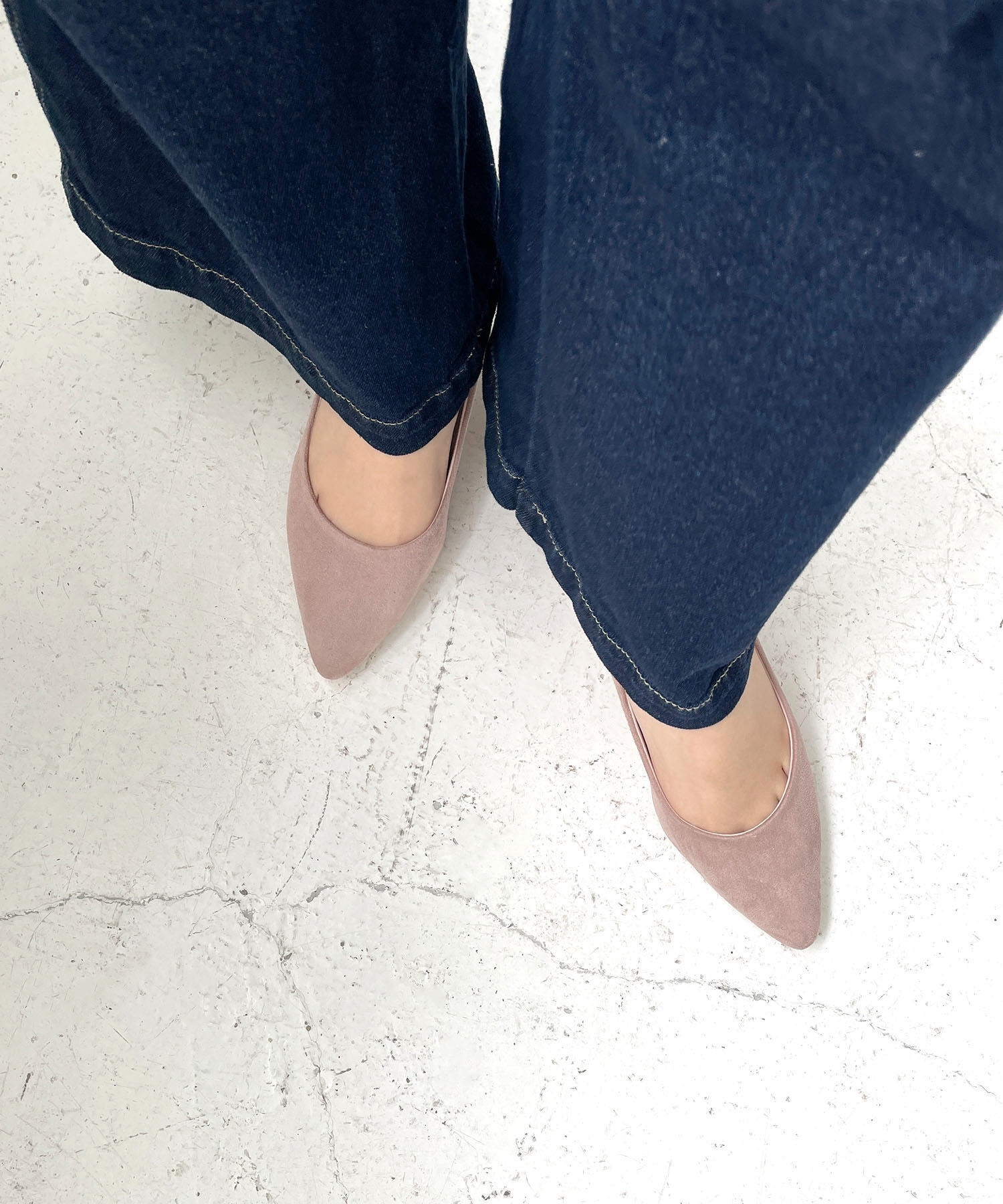 ROPE PICNIC PASSAGE「リサイクルフェイクスエードプレーンパンプス」|パンプス|