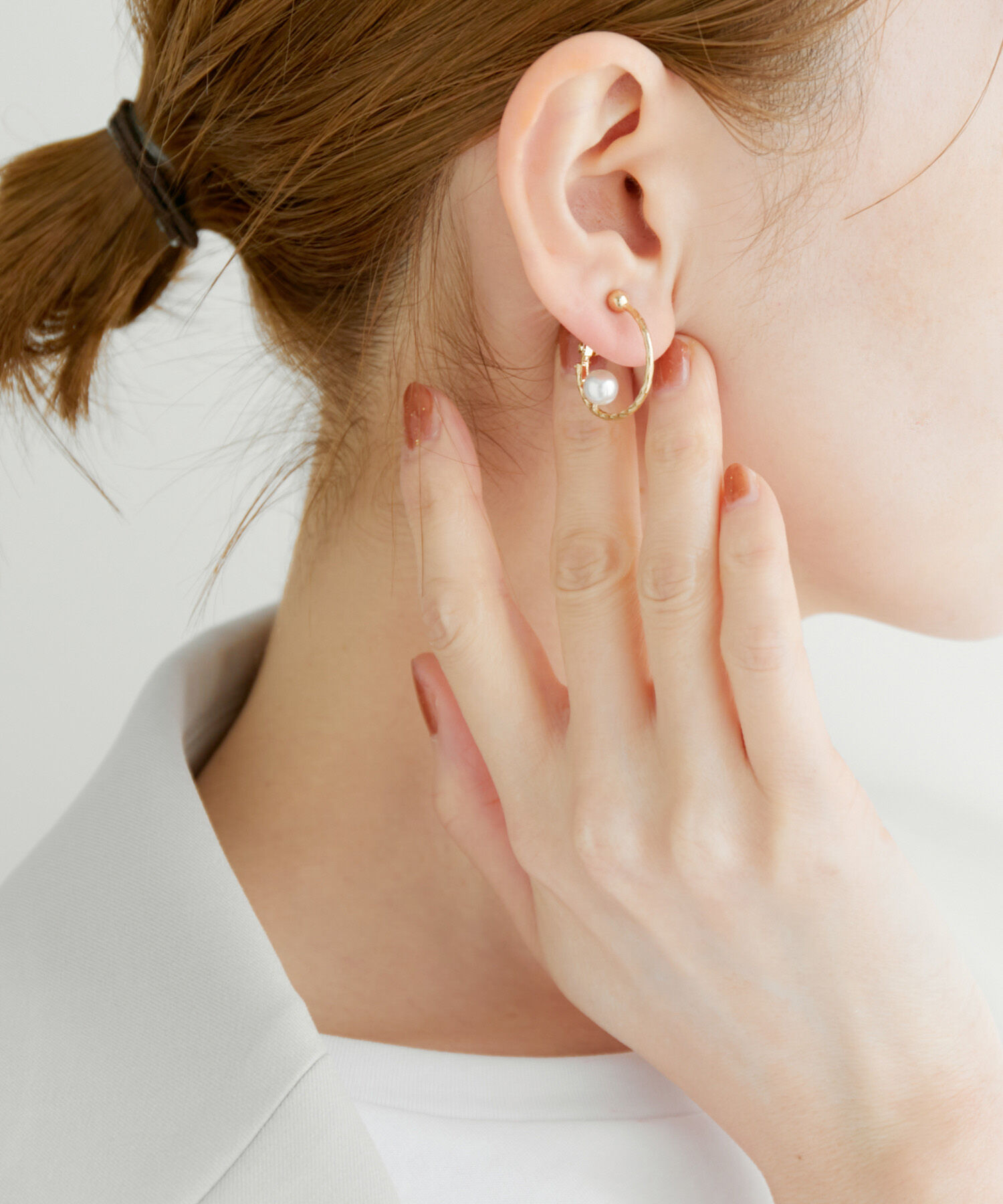 ROPE PICNIC PASSAGE「パールフープイヤリング」|イヤリング|ゴールド(90)