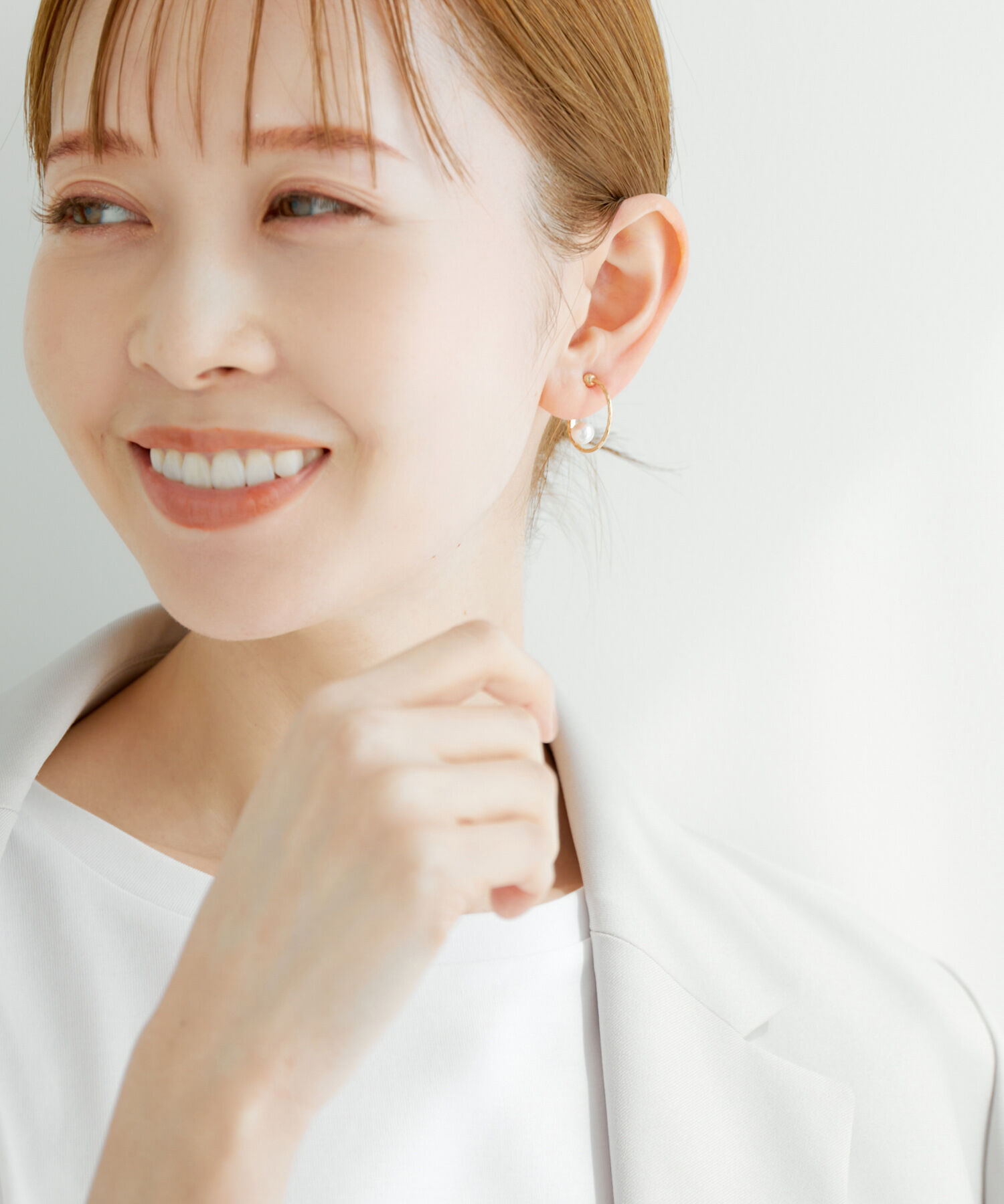 ROPE PICNIC PASSAGE「パールフープイヤリング」|イヤリング|