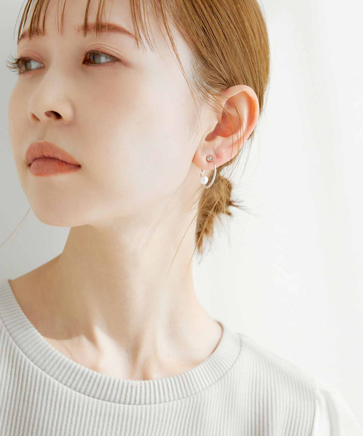 ROPE PICNIC PASSAGE「パールフープイヤリング」|イヤリング|