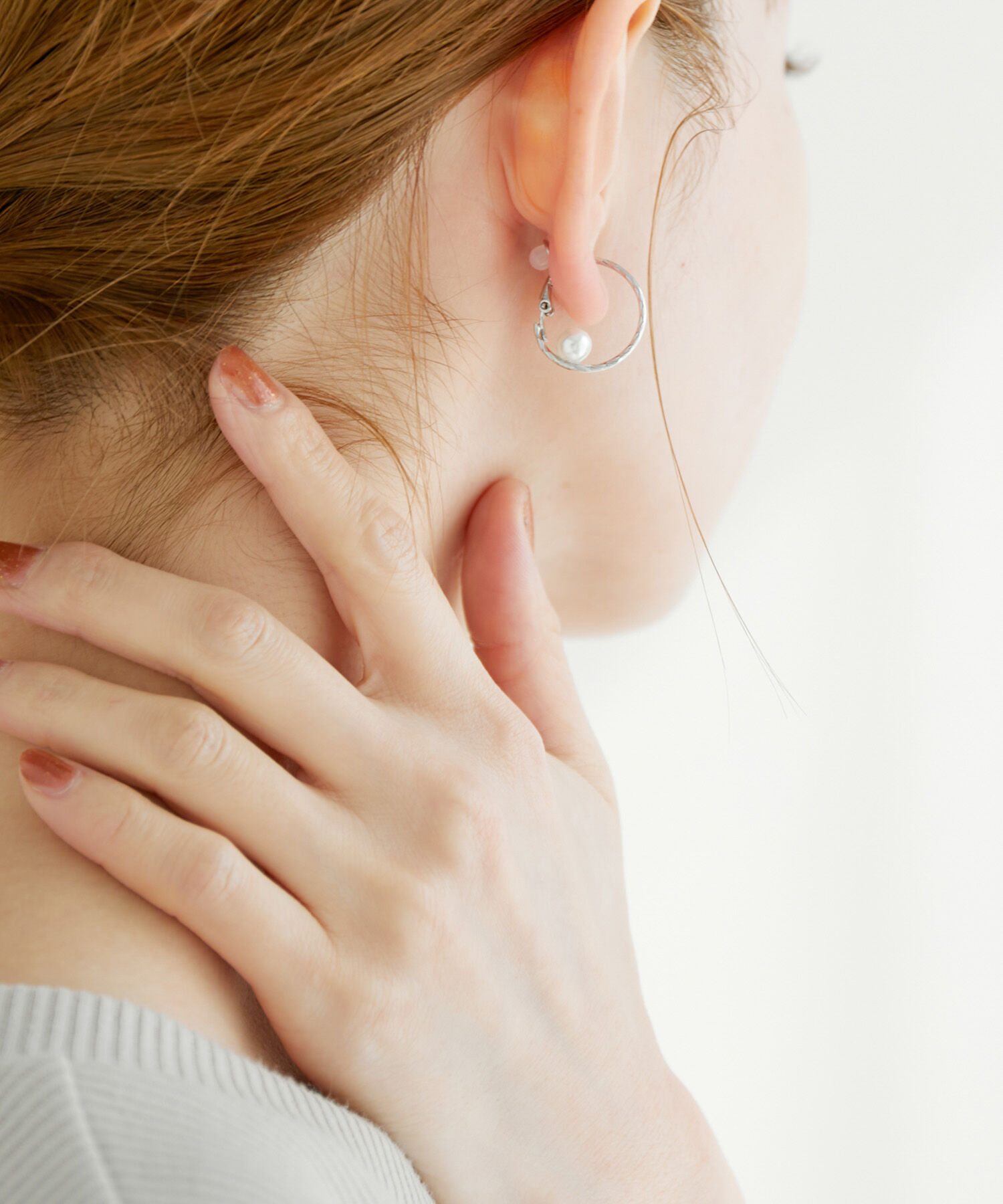 ROPE PICNIC PASSAGE「パールフープイヤリング」|イヤリング|シルバー(93)