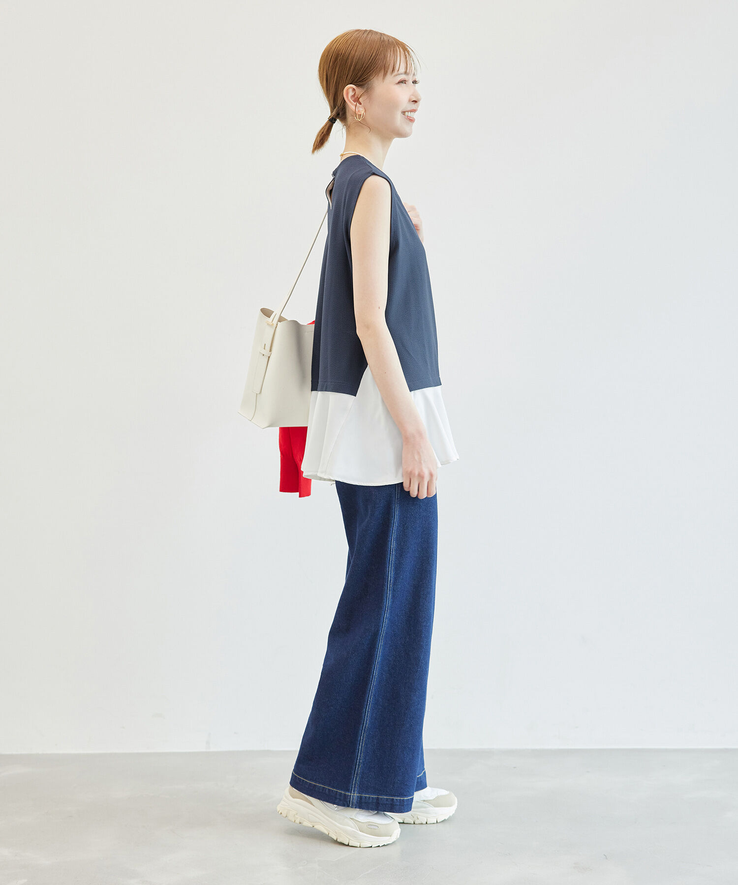 Rope&rsquo;Picnic「サッカージャージ異素材トップス/リンクコーデ」|Tシャツ・カットソー|