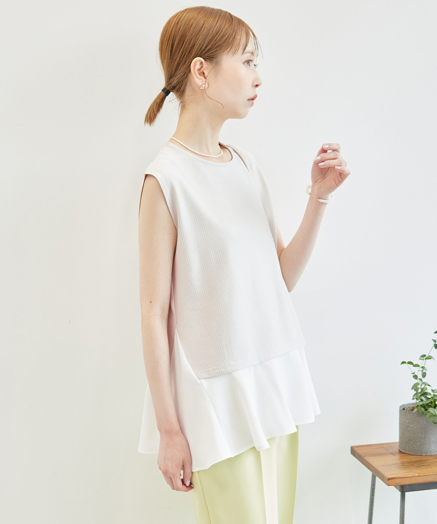 Rope&rsquo;Picnic「サッカージャージ異素材トップス/リンクコーデ」|Tシャツ・カットソー|