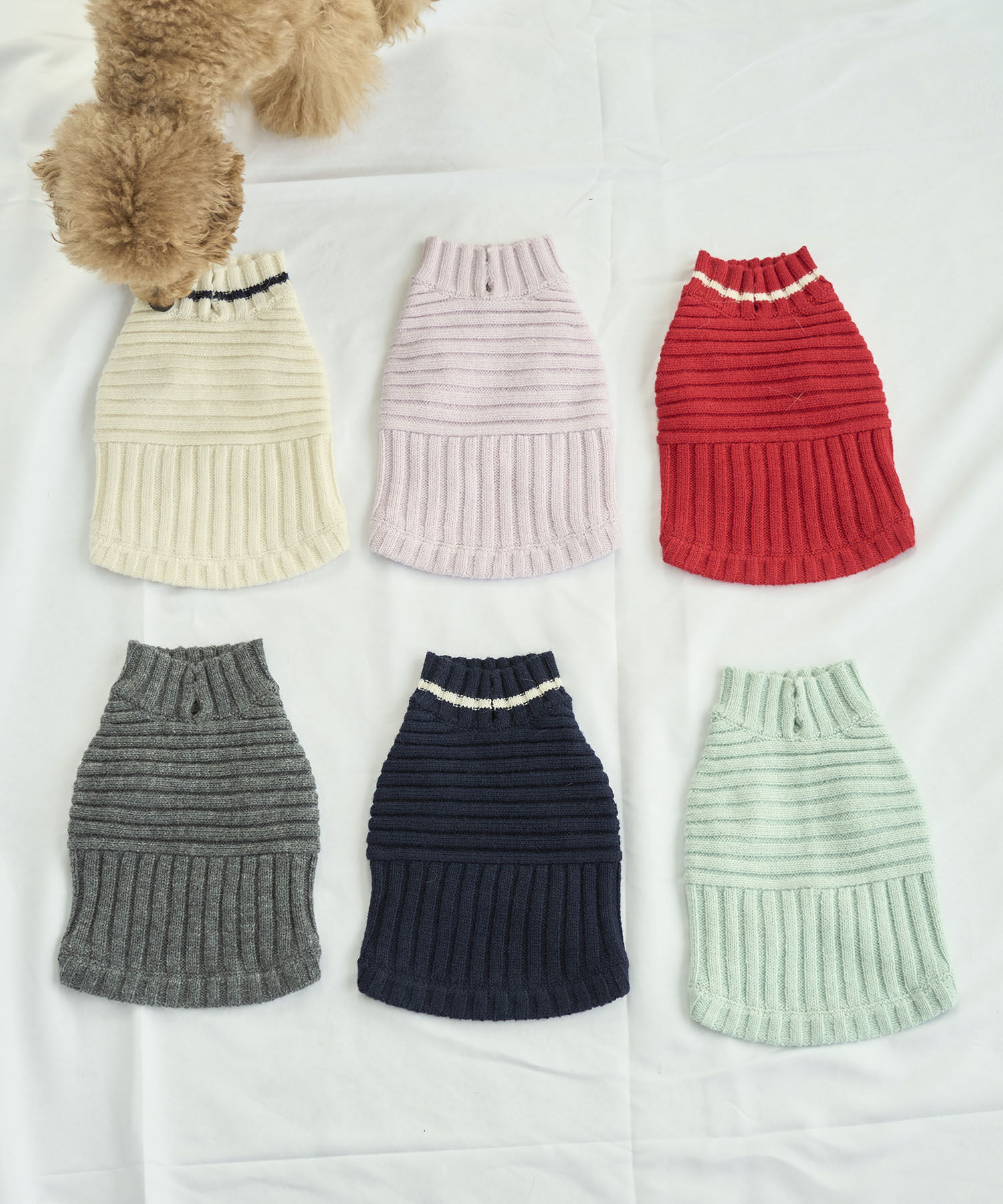 ROPE PICNIC PASSAGE「【DOG】リブ切り替えニットプルオーバー」|その他|