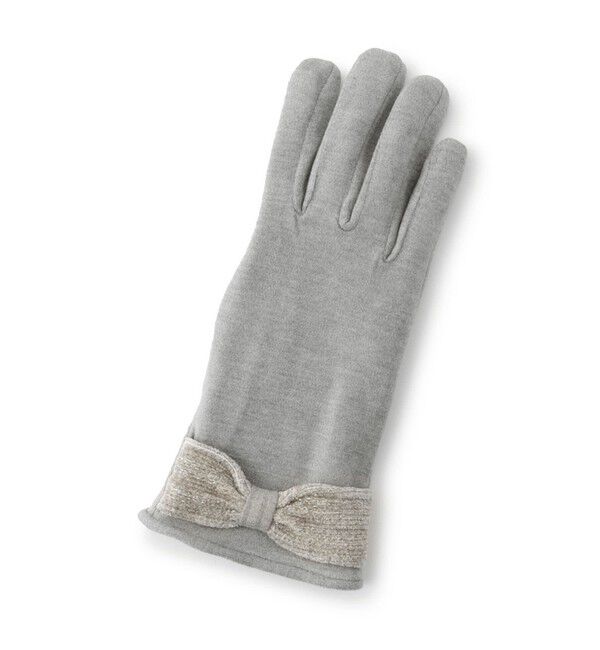 ROPE PICNIC PASSAGE「ラメコールリボン裏ボアグローブ」|手袋|