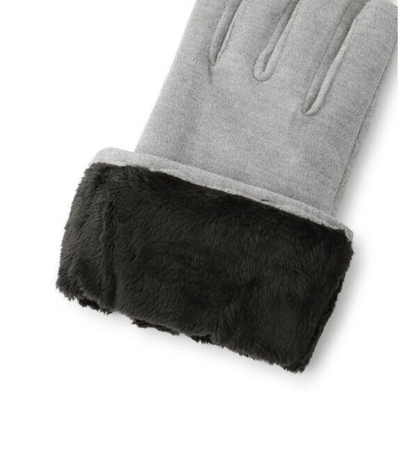 ROPE PICNIC PASSAGE「ラメコールリボン裏ボアグローブ」|手袋|