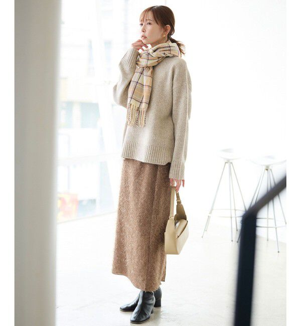 Rope&rsquo;Picnic「ボートネックニットプルオーバー/光吸収発熱・帯電防止・洗濯機OK」|ニット・セーター|