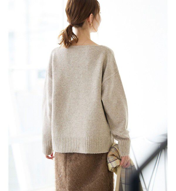 Rope&rsquo;Picnic「ボートネックニットプルオーバー/光吸収発熱・帯電防止・洗濯機OK」|ニット・セーター|