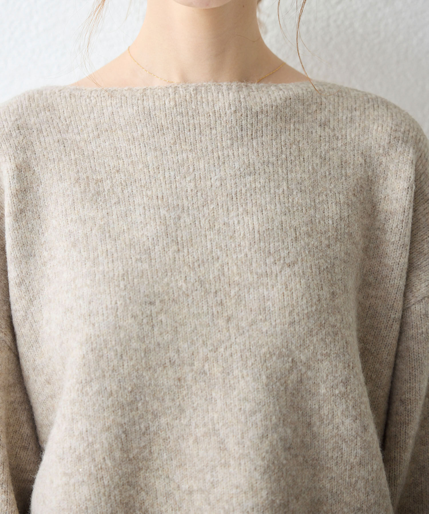 Rope&rsquo;Picnic「ボートネックニットプルオーバー/光吸収発熱・帯電防止・洗濯機OK」|ニット・セーター|