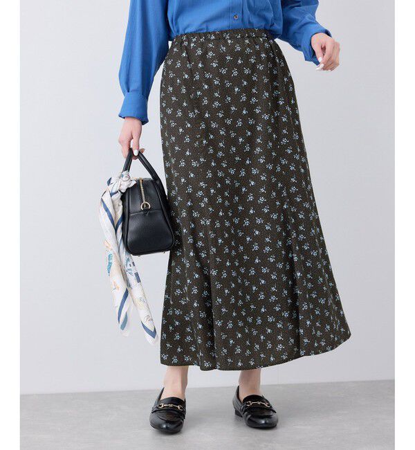 Rope&rsquo;Picnic「小花柄セミフレアロングスカート」|スカート|