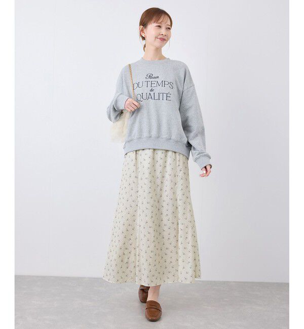 Rope&rsquo;Picnic「小花柄セミフレアロングスカート」|スカート|