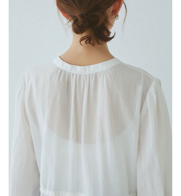 Rope&rsquo;Picnic「【接触冷感・通気性】お着軽シャツシリーズ/綿ボイルガウンワンピース」|ワンピース|