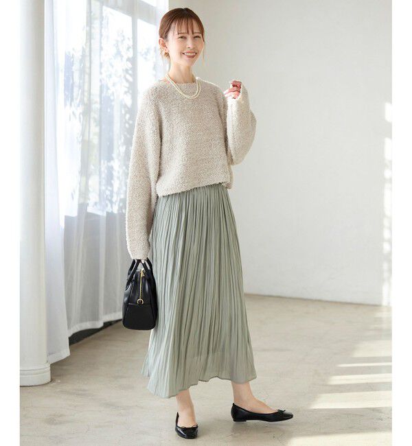 Rope&rsquo;Picnic「スパンコール混リボンヤーンニットプルオーバー」|ニット・セーター|