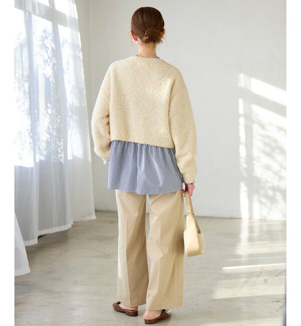 Rope&rsquo;Picnic「スパンコール混リボンヤーンニットプルオーバー」|ニット・セーター|