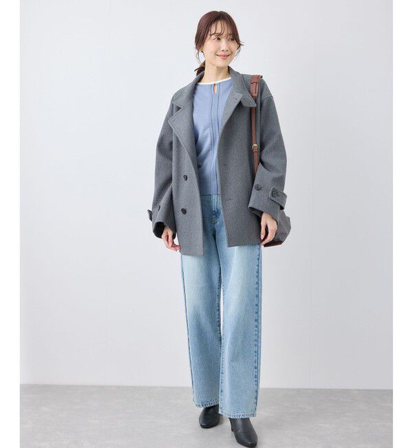 Rope&rsquo;Picnic「ゴールドパーツ配色ニットプルオーバー/帯電防止・アンチピリング・洗濯機OK」|ニット・セーター|