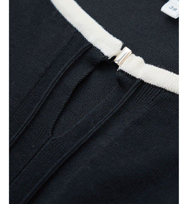 Rope&rsquo;Picnic「ゴールドパーツ配色ニットプルオーバー/帯電防止・アンチピリング・洗濯機OK」|ニット・セーター|