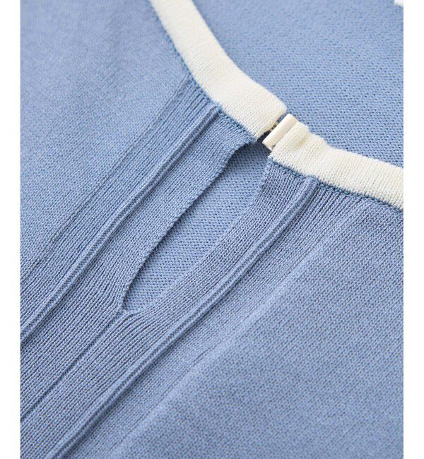 Rope&rsquo;Picnic「ゴールドパーツ配色ニットプルオーバー/帯電防止・アンチピリング・洗濯機OK」|ニット・セーター|