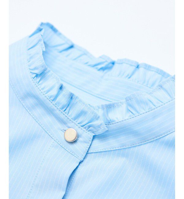Rope&rsquo;Picnic「【花粉ガード・防シワ】ハーフスリーブフリルシャツ」|シャツ・ブラウス|