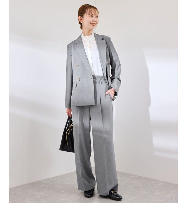 Rope&rsquo;Picnic「【抗菌防臭・接触冷感・UVカット】カナパ金ボタンジャケット/通勤・セットアップ対応」|テーラードジャケット|