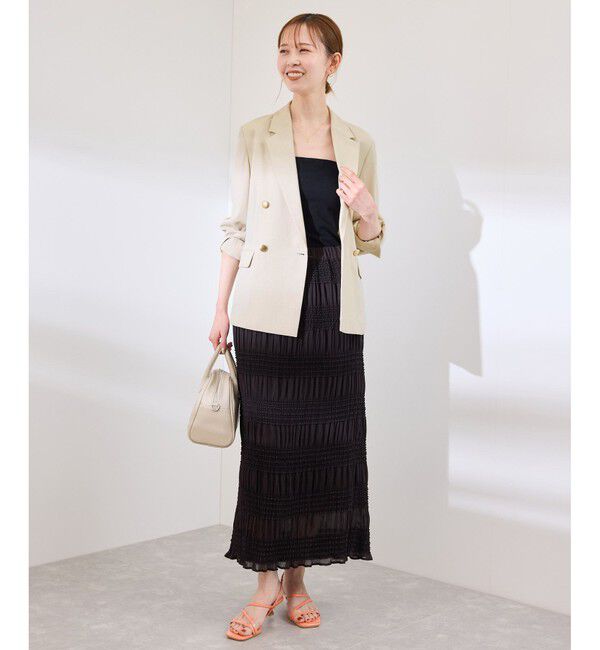 Rope&rsquo;Picnic「【抗菌防臭・接触冷感・UVカット】カナパ金ボタンジャケット/通勤・セットアップ対応」|テーラードジャケット|