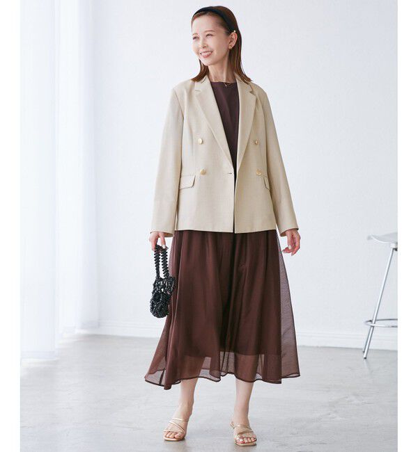 Rope&rsquo;Picnic「【抗菌防臭・接触冷感・UVカット】カナパ金ボタンジャケット/通勤・セットアップ対応」|テーラードジャケット|