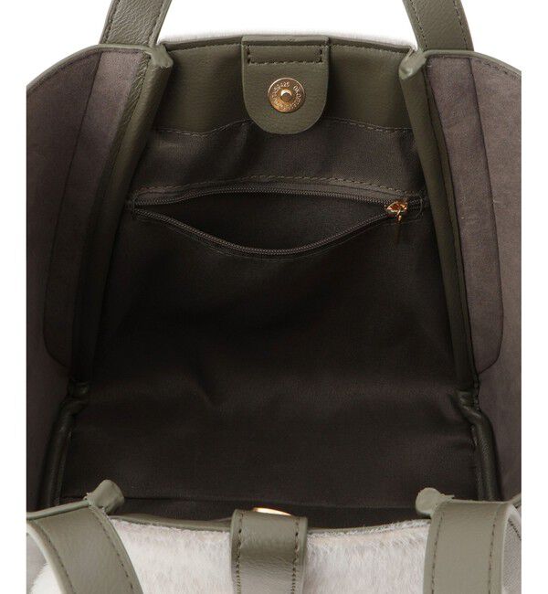 ROPE PICNIC PASSAGE「me fit BAG ホースヘア調コンビスクエアフォルムバッグ/2WAY」|トートバッグ|