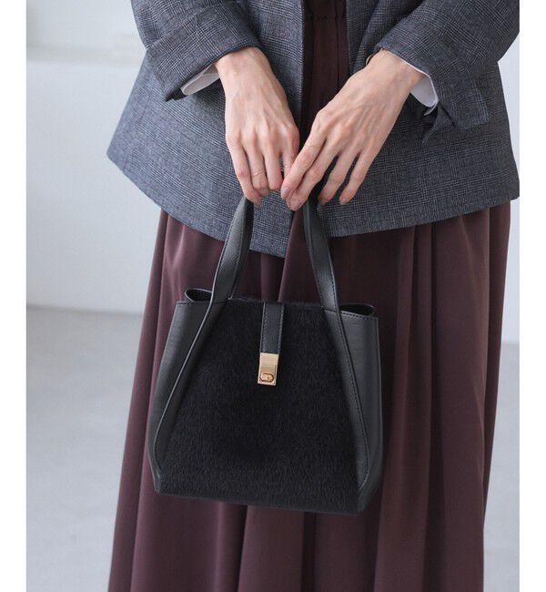 ROPE PICNIC PASSAGE「me fit BAG ホースヘア調コンビスクエアフォルムバッグ/2WAY」|トートバッグ|