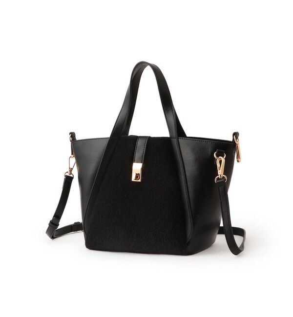 ROPE PICNIC PASSAGE「me fit BAG ホースヘア調コンビスクエアフォルムバッグ/2WAY」|トートバッグ|