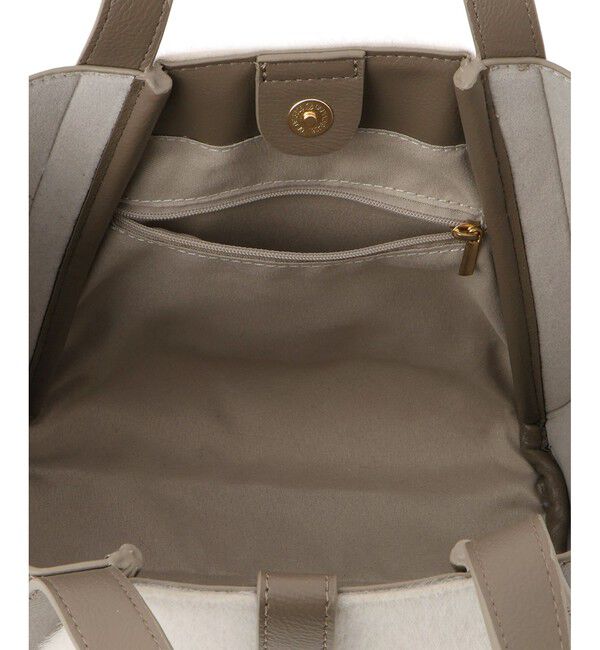 ROPE PICNIC PASSAGE「me fit BAG ホースヘア調コンビスクエアフォルムバッグ/2WAY」|トートバッグ|