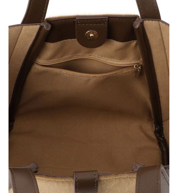 ROPE PICNIC PASSAGE「me fit BAG ホースヘア調コンビスクエアフォルムバッグ/2WAY」|トートバッグ|