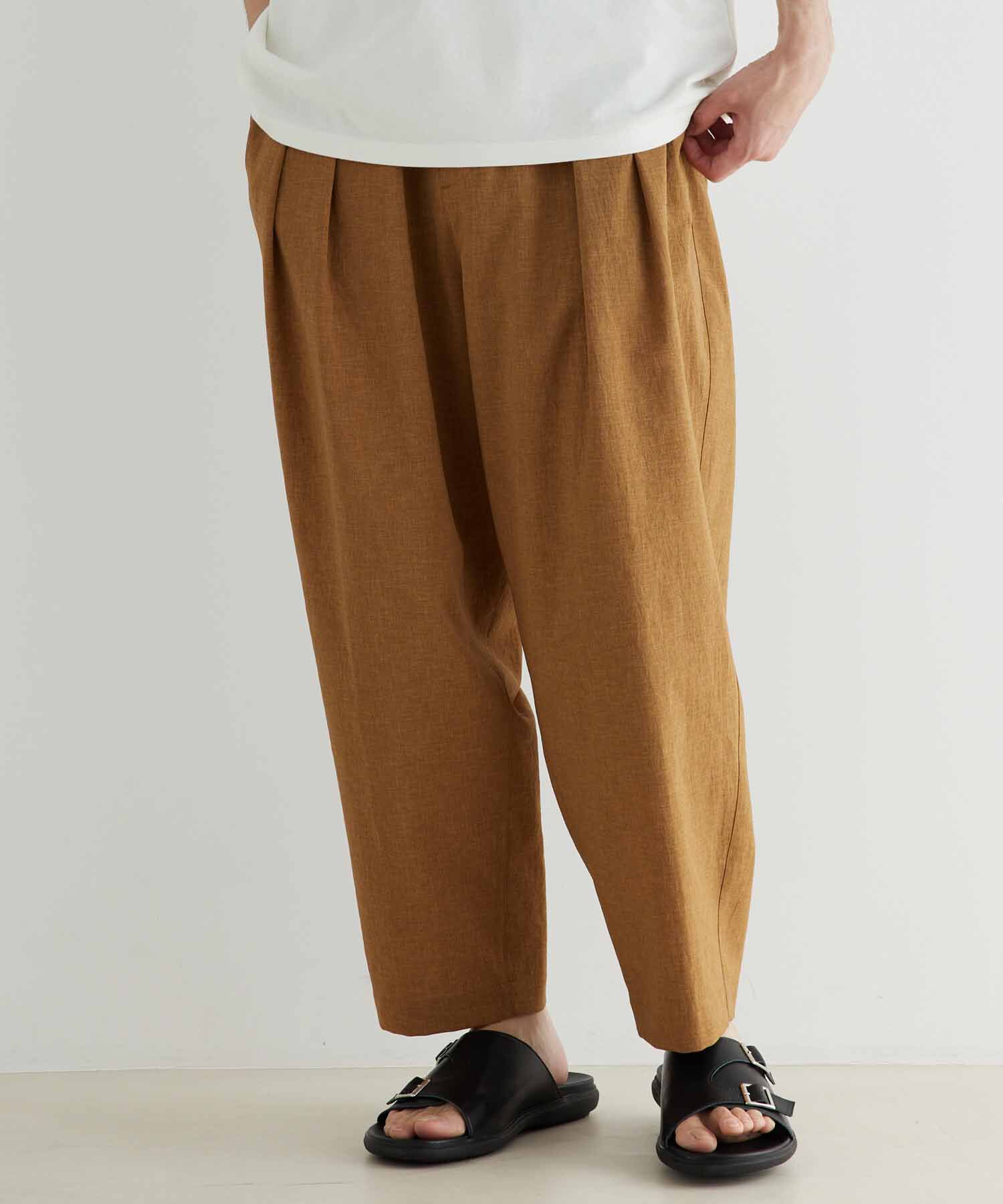 ADAM ET ROPE'「接触冷感 ワイド テーパード アンクルパンツ/イージーケア/吸水速乾」|その他|