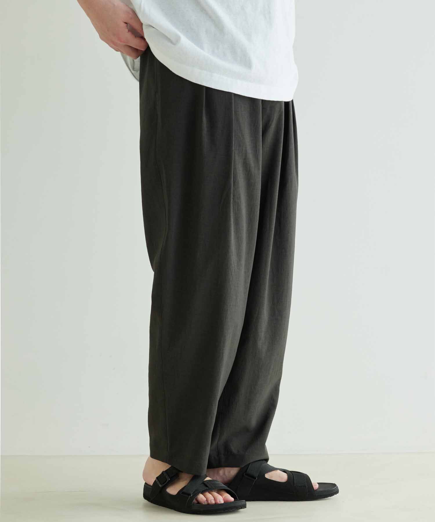 ADAM ET ROPE'「接触冷感 ワイド テーパード アンクルパンツ/イージーケア/吸水速乾」|その他|