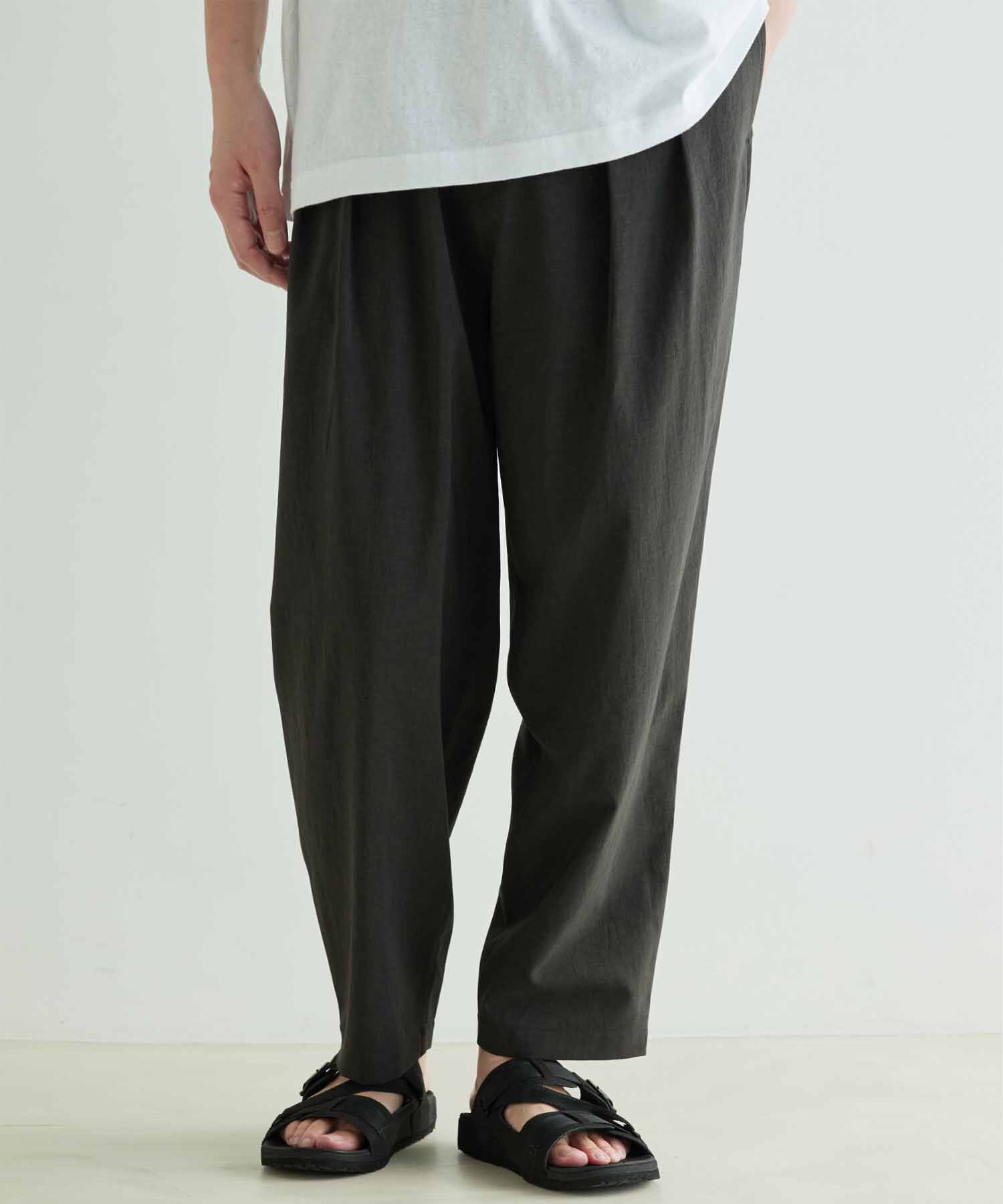 ADAM ET ROPE'「接触冷感 ワイド テーパード アンクルパンツ/イージーケア/吸水速乾」|その他|