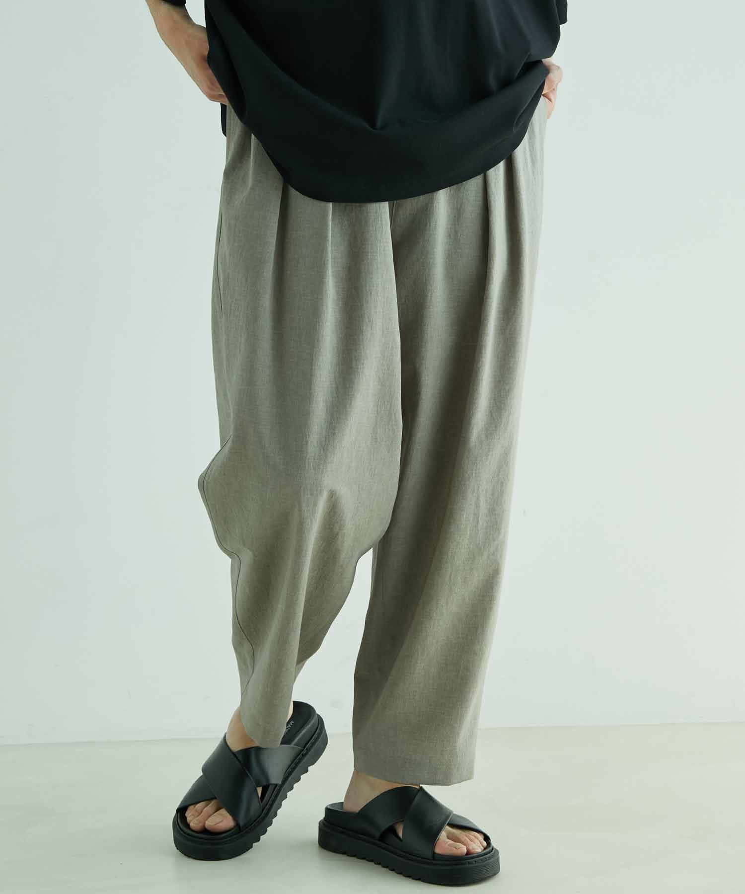 ADAM ET ROPE'「接触冷感 ワイド テーパード アンクルパンツ/イージーケア/吸水速乾」|その他|ベージュ系(29)