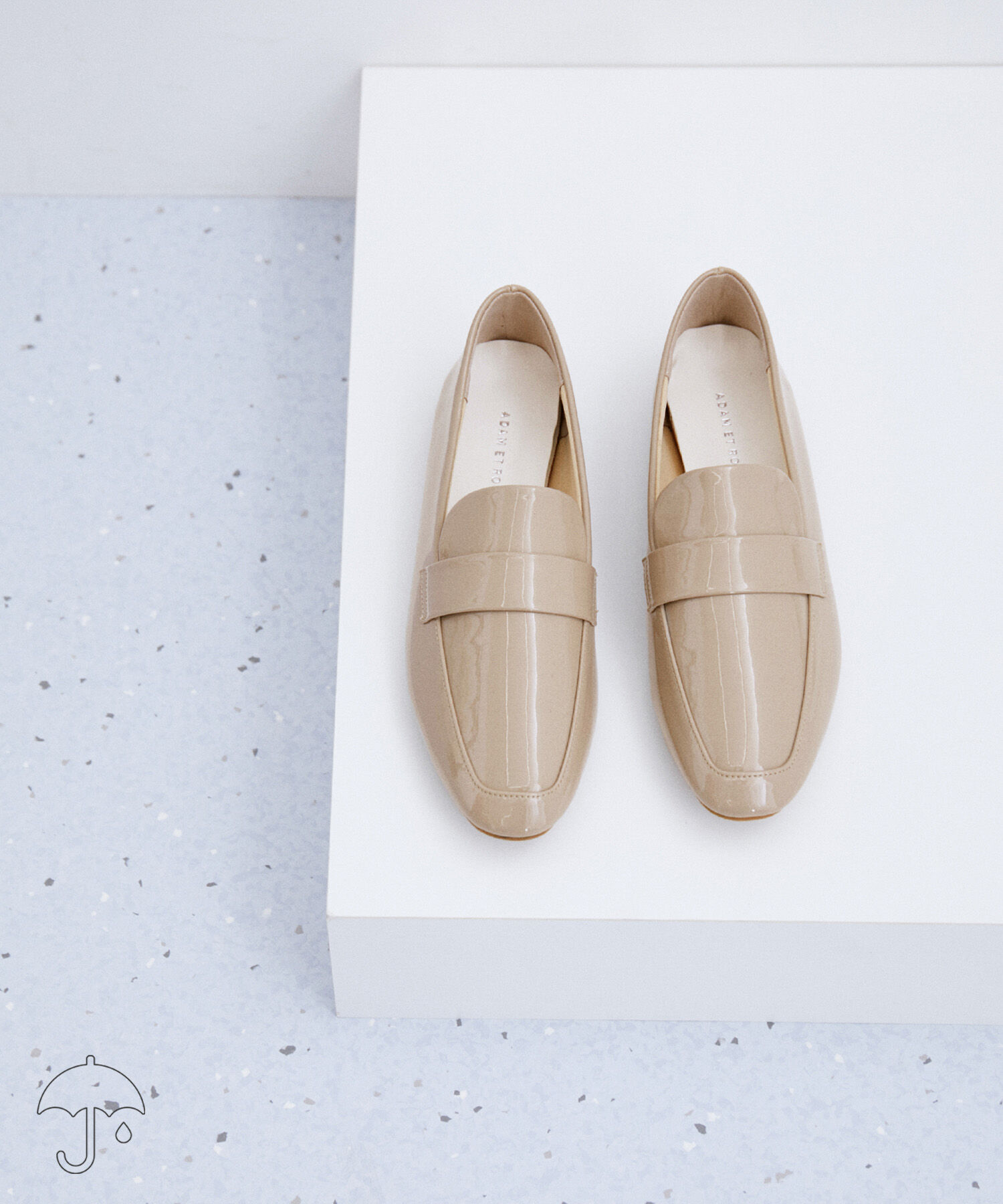 ADAM ET ROPE'「【サステナブル・晴雨兼用】レインローファー」|レインシューズ|ベージュ(27)