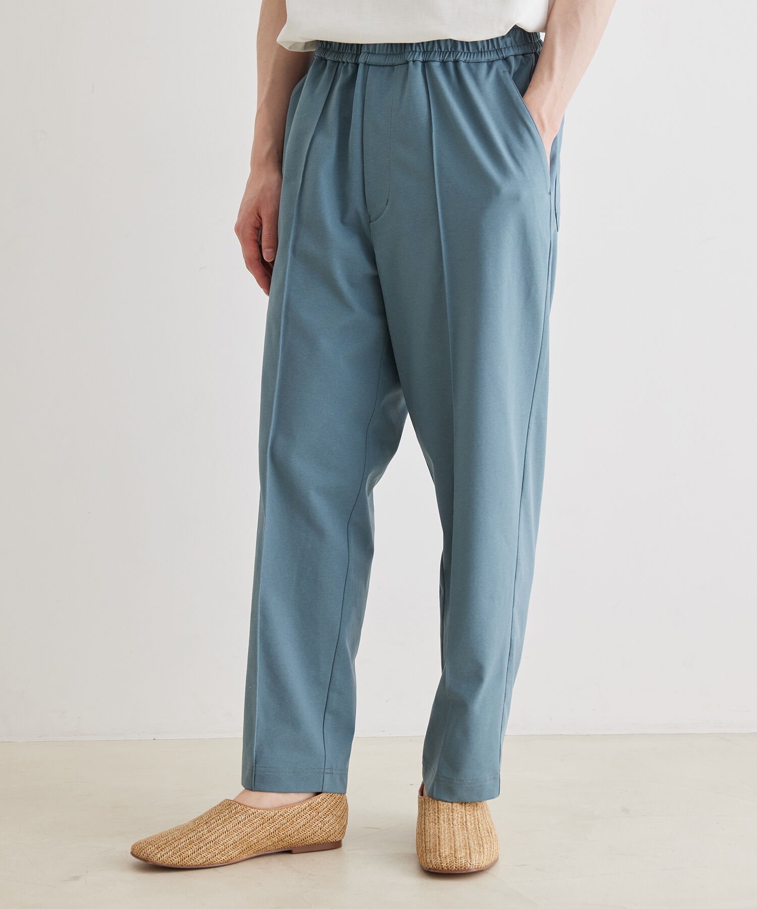 ADAM ET ROPE'「ワイドテーパード ジャージー スラックス / 速乾 / 冷感 / イージーケア / ユニセックス」|スラックス|