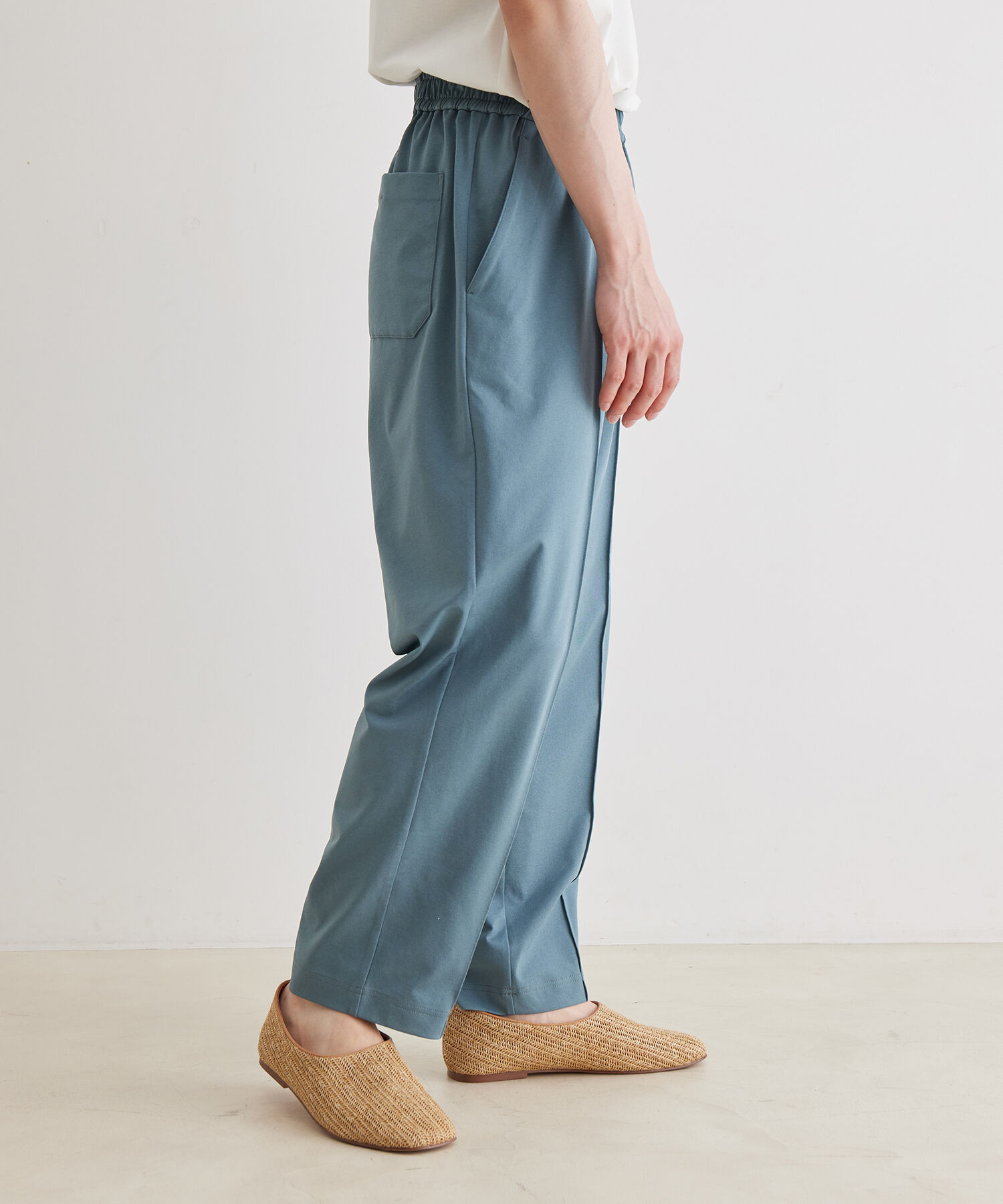 ADAM ET ROPE'「ワイドテーパード ジャージー スラックス / 速乾 / 冷感 / イージーケア / ユニセックス」|スラックス|