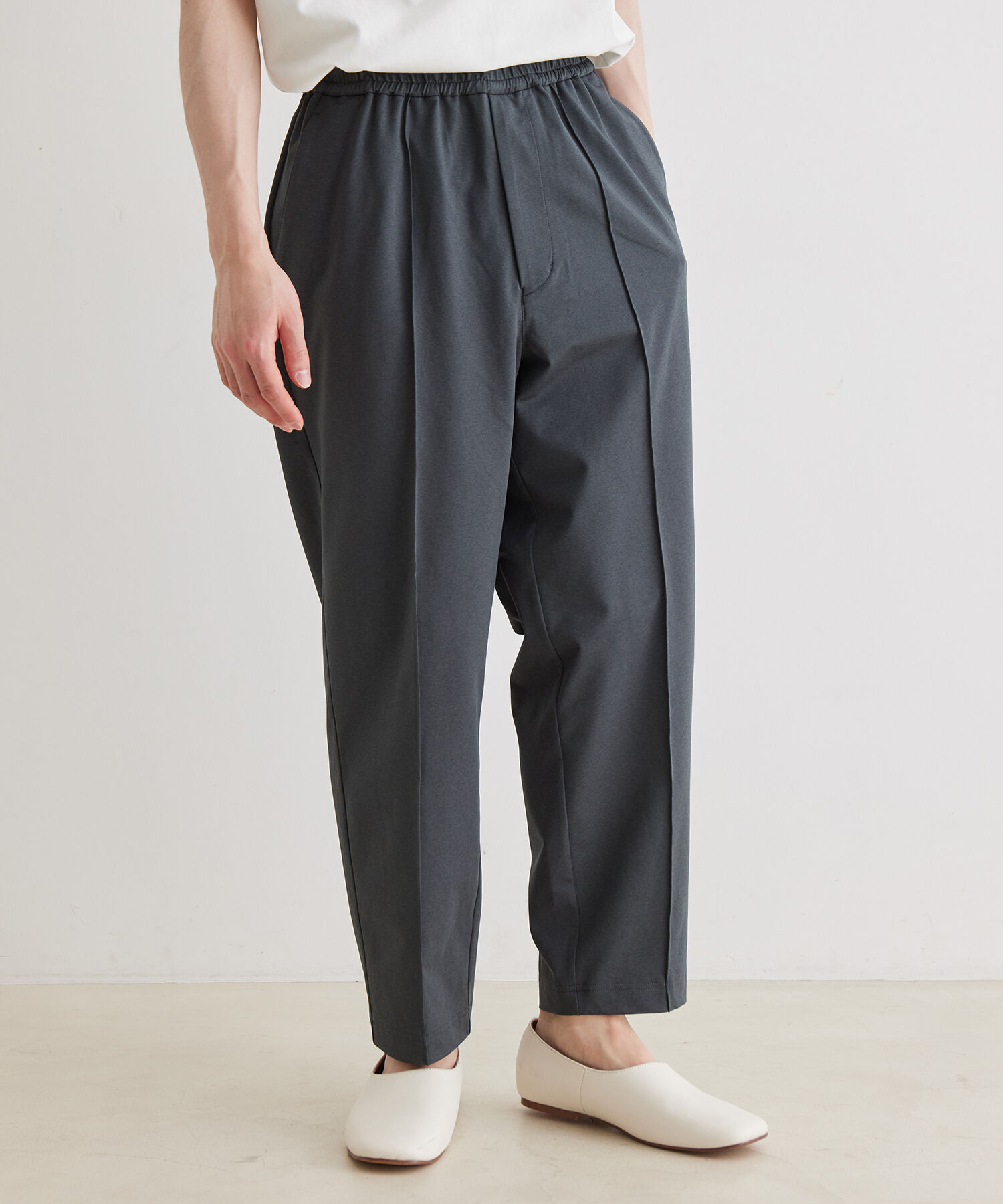 ADAM ET ROPE'「ワイドテーパード ジャージー スラックス / 速乾 / 冷感 / イージーケア / ユニセックス」|スラックス|