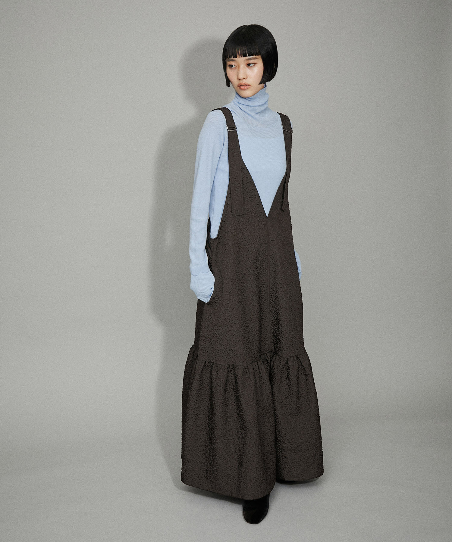 ADAM ET ROPE'「【WEB限定】オーバーオールジャンパースカート」|ジャンパースカート|