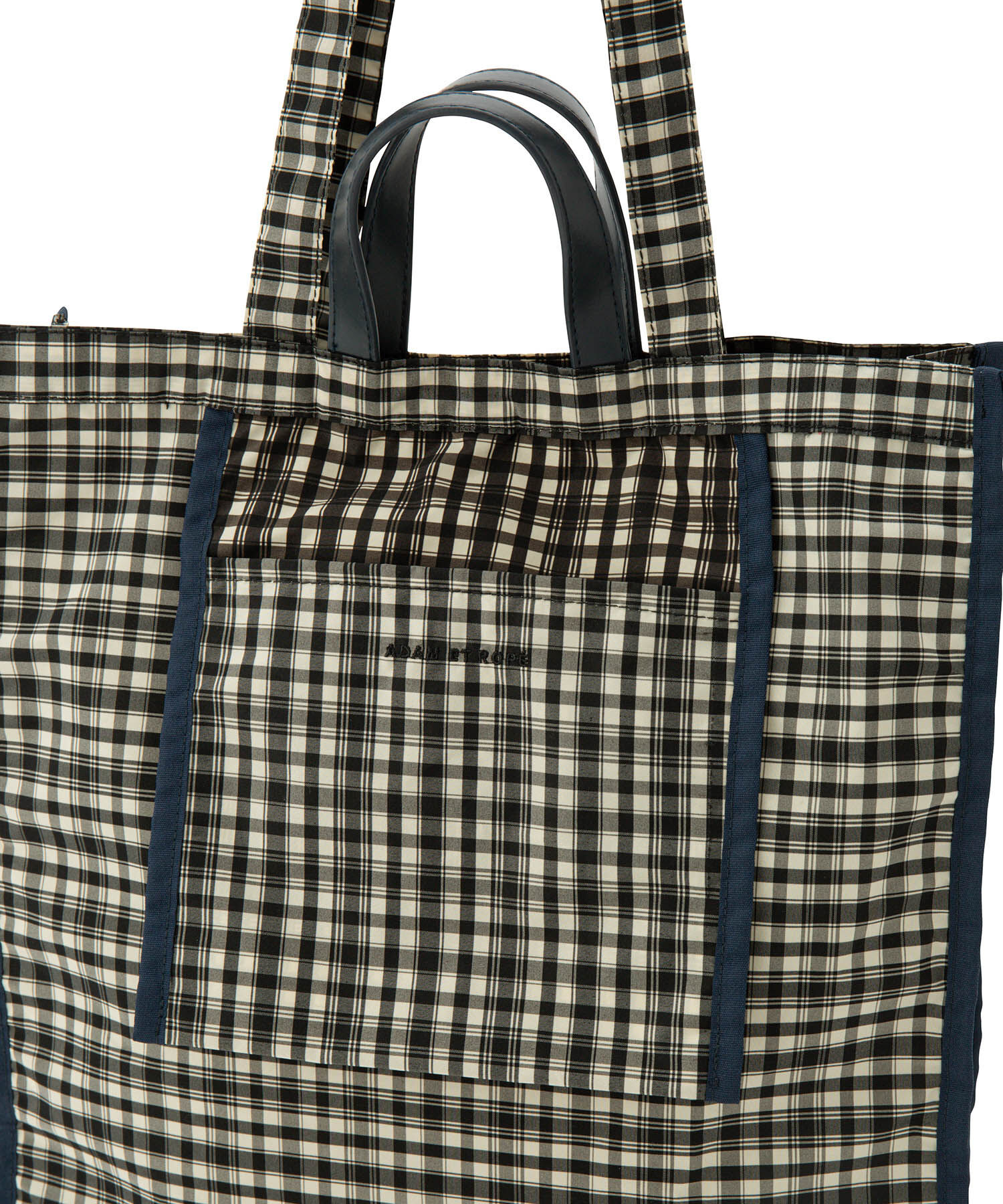ADAM ET ROPE'「【サステナブル】2WAYチェックトートバッグ(撥水)」|トートバッグ|
