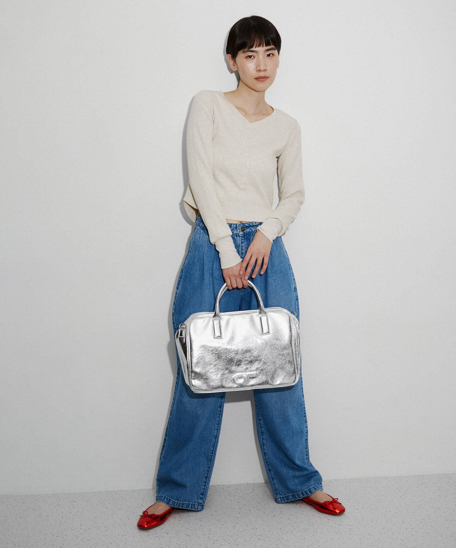 ADAM ET ROPE'「【サステナブル・一部WEB限定カラー】ロゴボストンビッグバッグ」|ボストンバッグ|