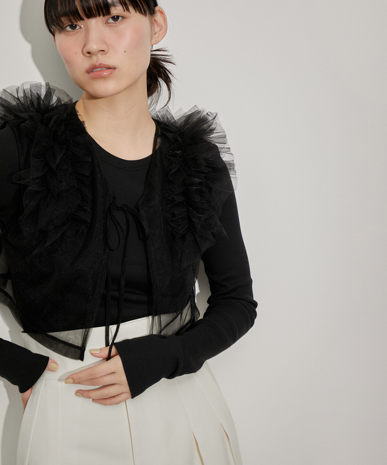 ADAM ET ROPE'「【サステナブル・SETアイテム】チュールロンTEE」|その他|