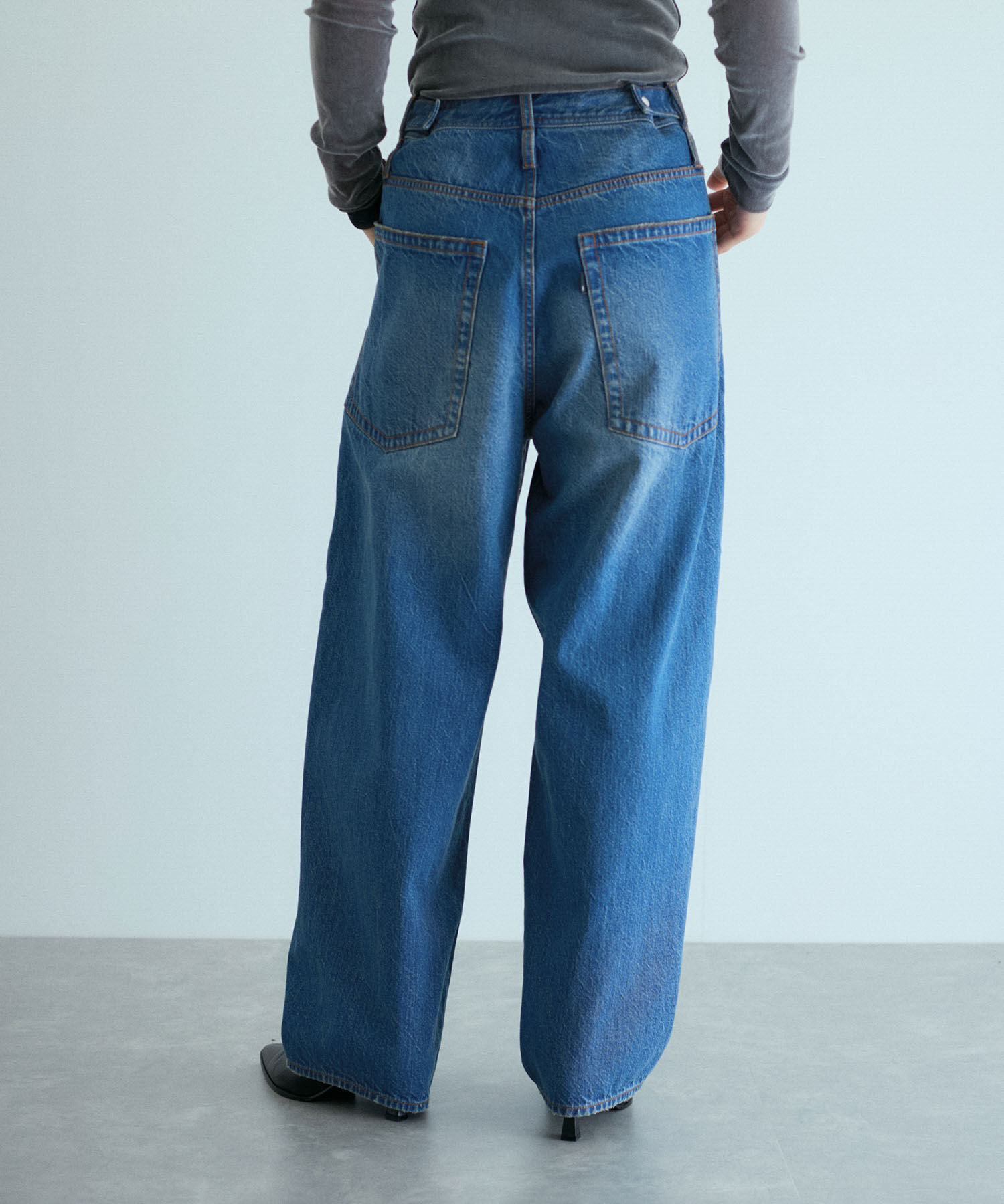 ADAM ET ROPE'「センターフリンジデニム」|デニム|