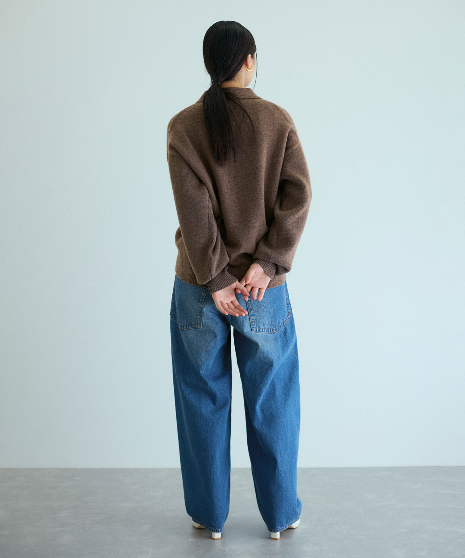 ADAM ET ROPE'「センターフリンジデニム」|デニム|