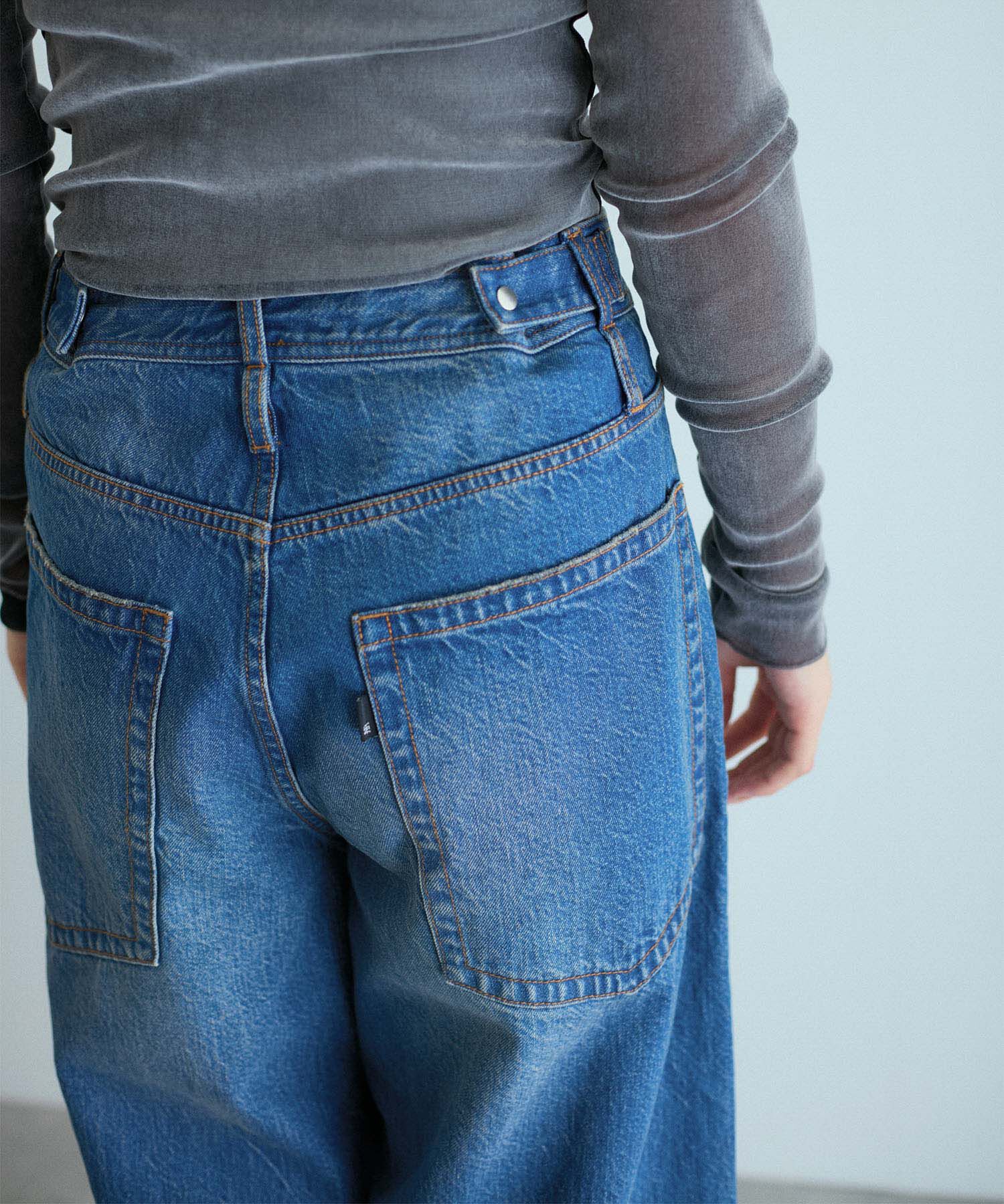 ADAM ET ROPE'「センターフリンジデニム」|デニム|