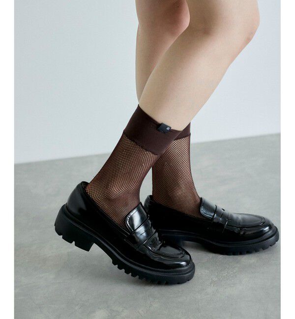 ADAM ET ROPE'「フィッシュネットハイソックス」|ソックス|ブラウン(20)