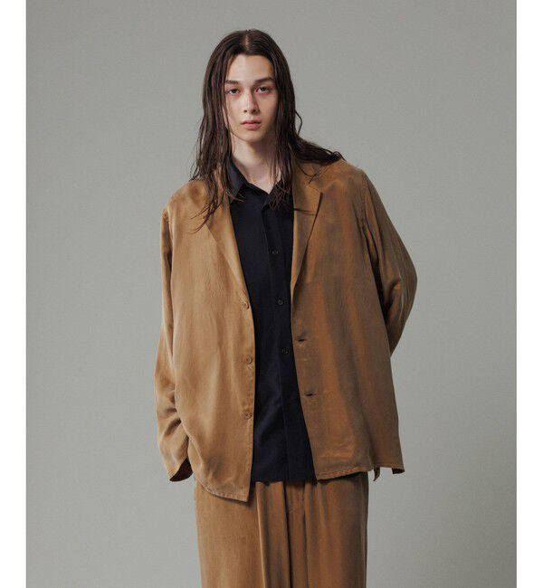 ADAM ET ROPE'「キュプラビスコース シャツジャケット / セットアップ対応」|シャツ・ブラウス|