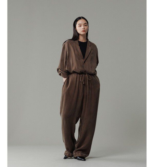 ADAM ET ROPE'「キュプラビスコース シャツジャケット / セットアップ対応」|シャツ・ブラウス|