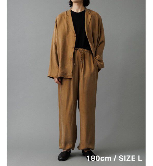 ADAM ET ROPE'「キュプラビスコース シャツジャケット / セットアップ対応」|シャツ・ブラウス|